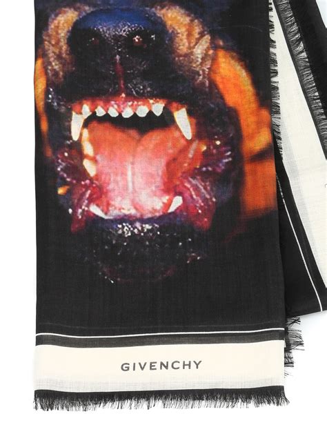 givenchy rottweiler print scarf brown|Givenchy Rottweiler Scarf for sale .